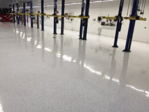 Calgary Epoxy Flooring installation showcasing durable, glossy, and modern floor finish for residential and commercial spaces.